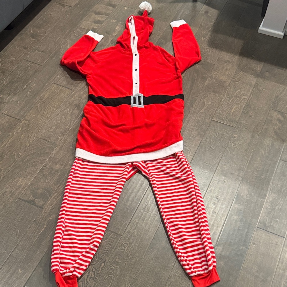 Joe Boxer Red and White Christmas Pajama Onesie